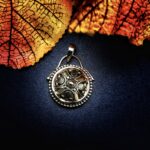 "Florentine" French Gold Antique Button Pendant - Image 4