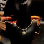 "Florentine" French Gold Antique Button Pendant - Image 6