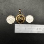 "Florentine" French Gold Antique Button Pendant - Image 15