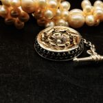 "Victoria" French Antique Button Charm Pendant - Image 6
