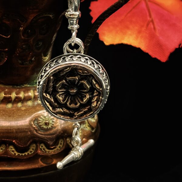 "Victoria" French Antique Button Charm Pendant - Image 12