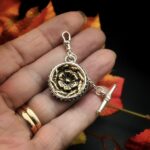 "Victoria" French Antique Button Charm Pendant - Image 9