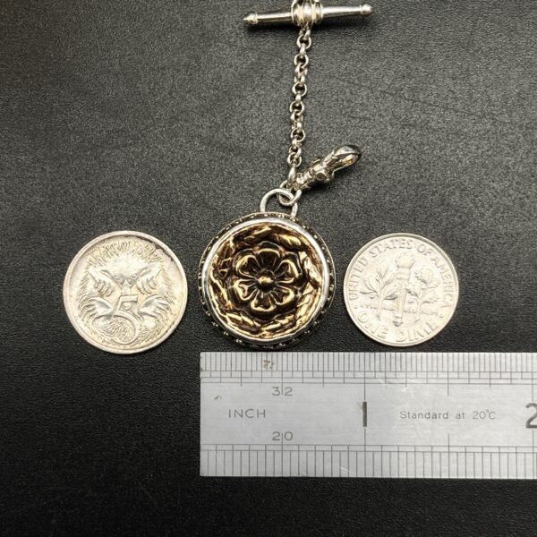 "Victoria" French Antique Button Charm Pendant - Image 17