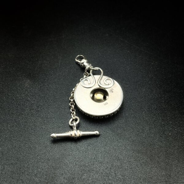 "Victoria" French Antique Button Charm Pendant - Image 15