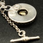 "Victoria" French Antique Button Charm Pendant - Image 13