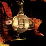 "Hondrine" French Antique Monogram Button Pendant - Image 5