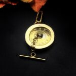 "Hondrine" French Antique Monogram Button Pendant - Image 9