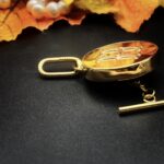 "Hondrine" French Antique Monogram Button Pendant - Image 14