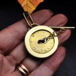 "Hondrine" French Antique Monogram Button Pendant - Image 18