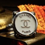 "Eloise" Antique Chanel Button Ring - Image 2