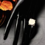 "Eloise" Antique Chanel Button Ring - Image 12