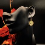 "Matilde" Vintage Mint Gold Chanel Button Earrings - Image 3