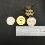 "Matilde" Vintage Mint Gold Chanel Button Earrings - Image 10