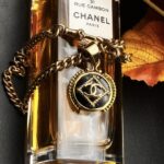 "Eloise" Vintage Chanel Black Gold Button Pendant - Image 7