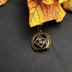 "Eloise" Vintage Chanel Black Gold Button Pendant - Image 12