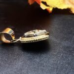 "Eloise" Vintage Chanel Black Gold Button Pendant - Image 11