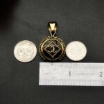 "Eloise" Vintage Chanel Black Gold Button Pendant - Image 13