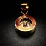 "Sabine" Rose Crystal Chanel Button Pendant - Image 10