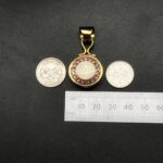 "Sabine" Rose Crystal Chanel Button Pendant - Image 13