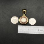 "Sabine" Rose Crystal Chanel Button Pendant - Image 14