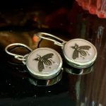 Pink Vintage Gucci button earrings