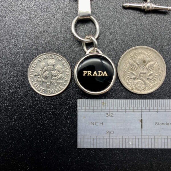 Prada button jewellery Prada button charm Prada button bracelet Vintage Prada Black Prada Button