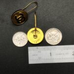 "Fleur" Vintage Chanel Black Gold Button Earrings - Image 11