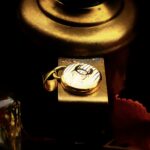 "Elena" Vintage Cream Gold Vintage Chanel Button Pendant - Image 9