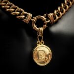 "Luna" Vintage Dior Gold Button Pendant - Image 12
