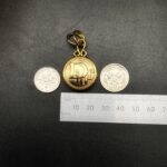 "Luna" Vintage Dior Gold Button Pendant - Image 14