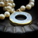 "Chloe" Vintage Bleu LV Zipper Pull Pendant - Image 11