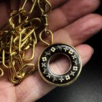 "Chloe" Vintage Noir LV Zipper Pull Pendant - Image 9