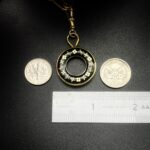 "Chloe" Vintage Noir LV Zipper Pull Pendant - Image 6