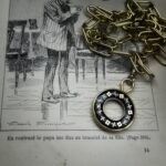 "Chloe" Vintage Noir LV Zipper Pull Pendant - Image 11