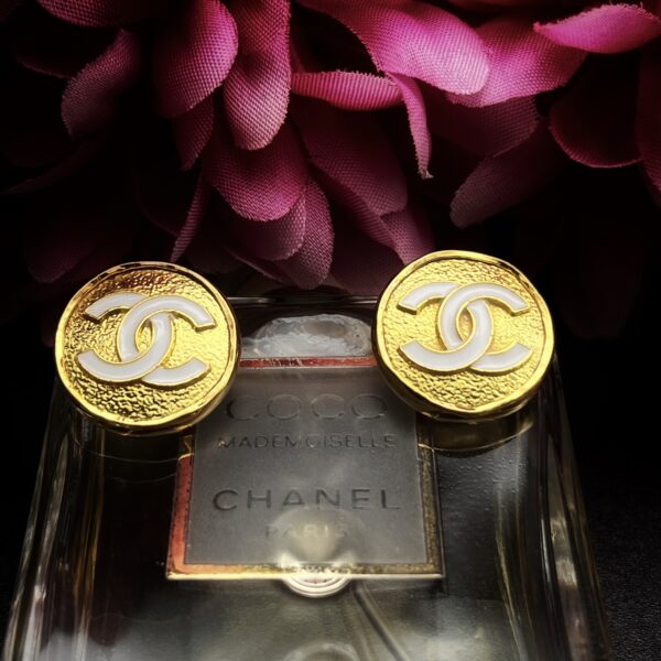 1960s Chanel Button Earrings