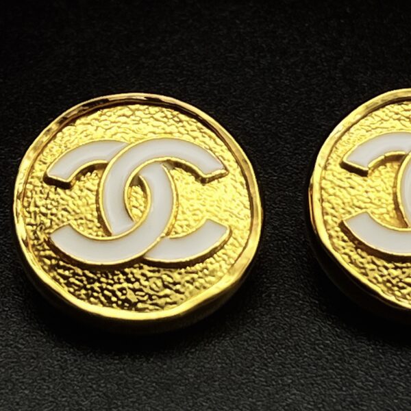 1960s Chanel Button Clip On Earrings