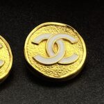1960s Chanel Button Clip On Earrings