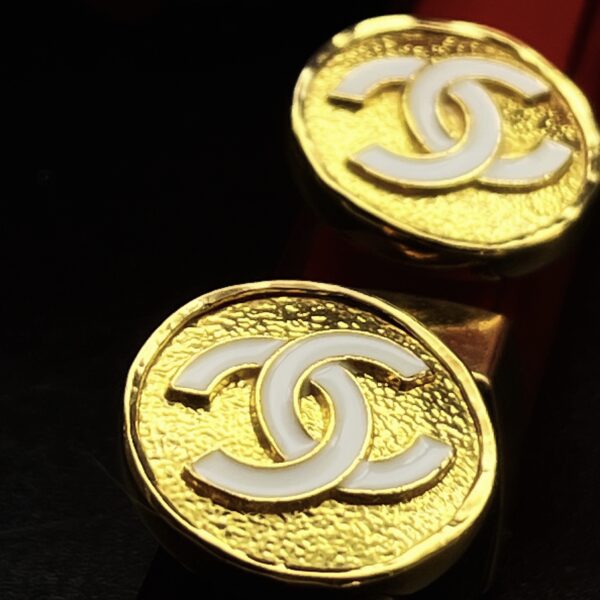 1960s Chanel Button Clip On Earrings