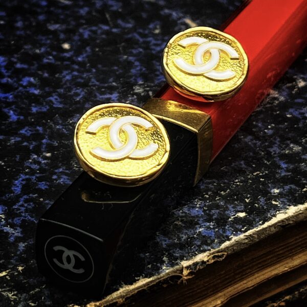 1960s Chanel Button Clip On Earrings