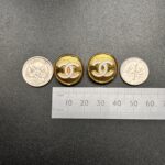 1960s Chanel Button Clip On Earrings