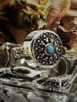 Boho Vintage Button Ring