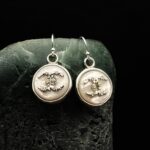 "Ava" Vintage Chanel Silver Crystal Button Earrings - Image 6