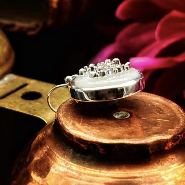 "Ava" Vintage Chanel Silver Crystal Button Earrings - Image 9