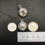 "Ava" Vintage Chanel Silver Crystal Button Earrings - Image 15