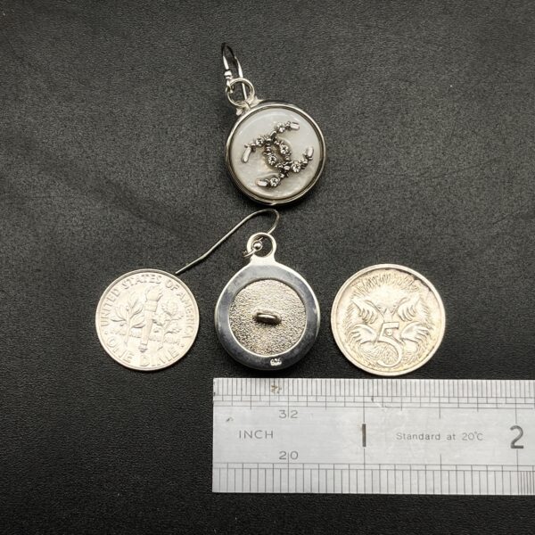 "Ava" Vintage Chanel Silver Crystal Button Earrings - Image 16