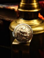 Antique French WW1 Medical Uniform Button Ring - Image 5