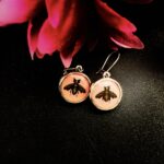 "Pascale" Pink Vintage Gucci Bee Button Earrings - Image 3