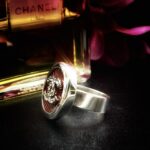 "Charlotte" Vintage Red Chanel Button Ring - Image 6