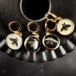 "Pascale" White Gold Vintage Gucci Bee Button Earrings - Image 15