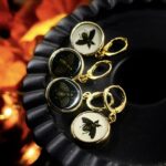 "Pascale" White Gold Vintage Gucci Bee Button Earrings - Image 17